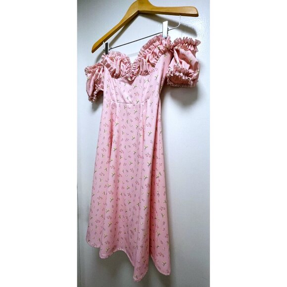 House of CB Pink Floral Midi Dress - Picture 8 of 15